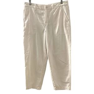 RE-IMAGINED By J.Crew Women's Off White 100% Cotton Chino Pants Size 12